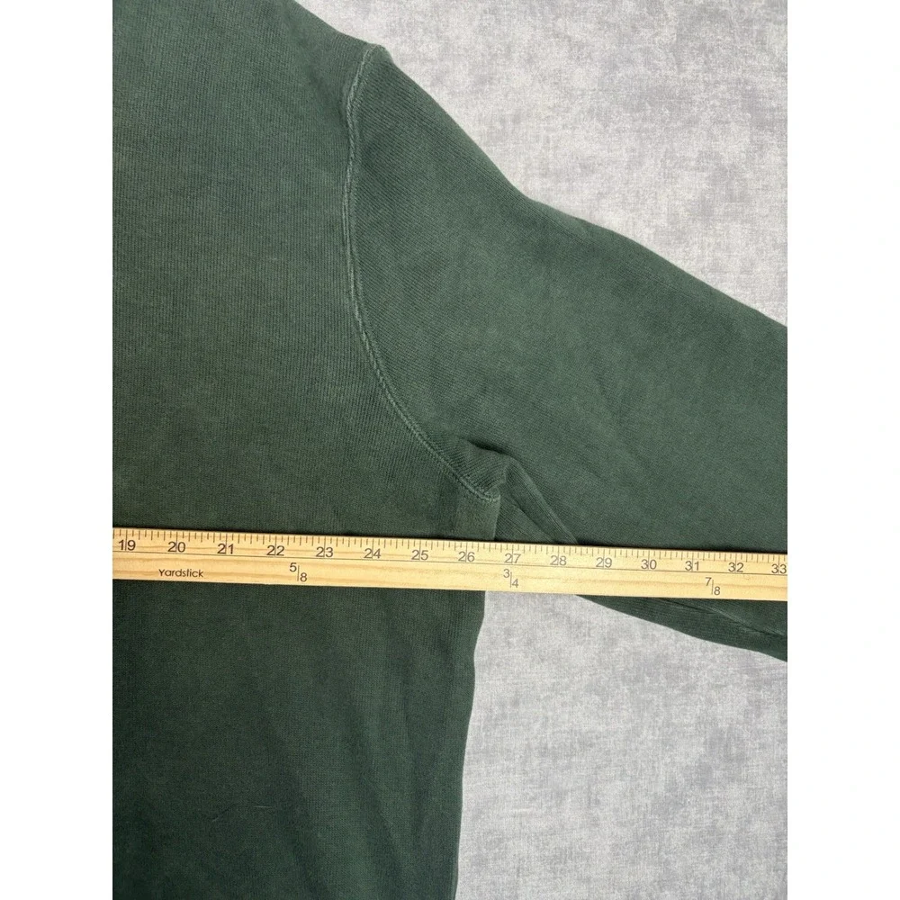 Polo Ralph Lauren Quarter Zip Sweater Men's XL Green 100% Cotton Purple Pony